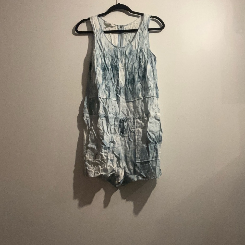 Calvin Klein Jeans Blue and White Tie-Dye Romper